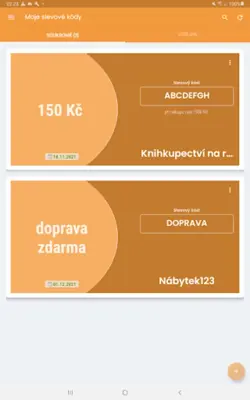 Moje slevové kódy android App screenshot 2